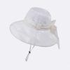 Fisherman Hat for Women In Spring and Summer Fashion Versatile Sunshade and Sunscreen Breathable Show Small Face Sunhat Ribbon Bow Sunhat