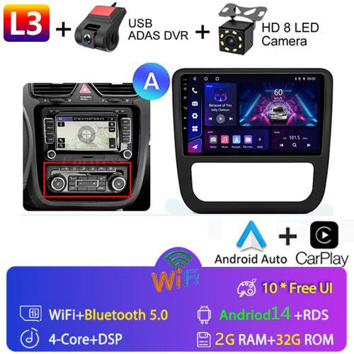 Fortress AI Voice Wireless CarPlay Android Auto Radio pentru Volkswagen Scirocco 2008-2013 4G Multimedia Auto GPS 2din radio auto