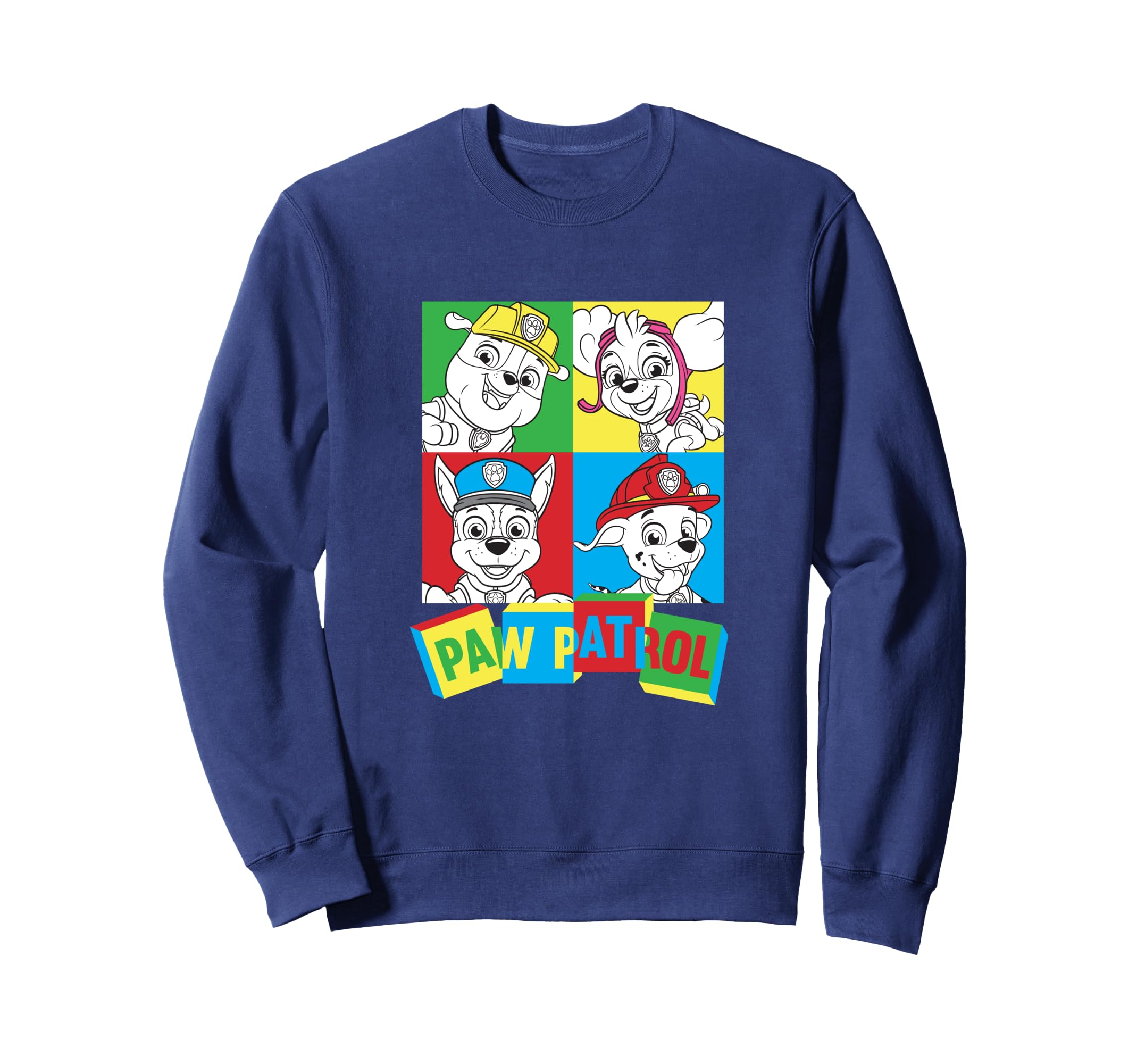 

Paw Patrol Color Block Pups with Toy Blocks Logo Sweatshirt