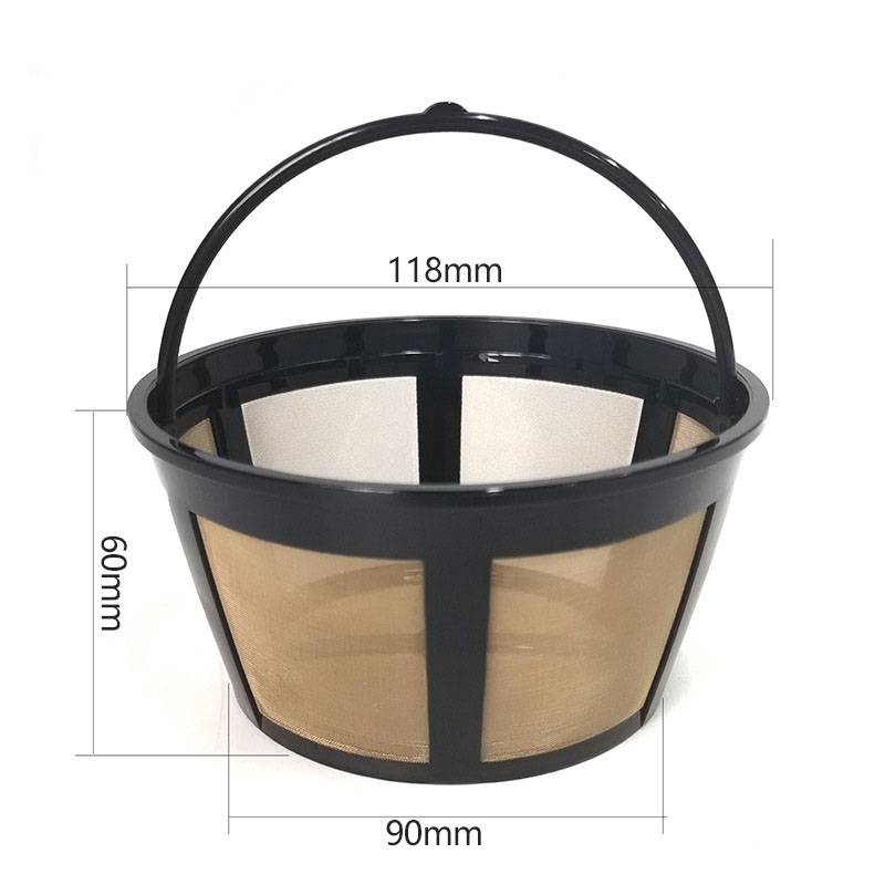 2Pcs Stable Basket Coffee Filter Coffee Strainer for 4/6/8 Cup Coffeemakers Reusable Coffee Machine Strainer Mesh Brewer Tool