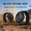 Black Shark GS3 1.43-inch Touchscreen Outdoor Sports Smartwatch with GPS,Bluetooth Connectivity,wireless charging,AI Watch Face,and Detachable Strap.