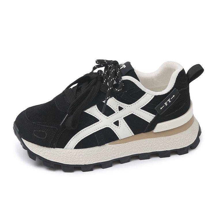 Inner Height Increase Dad Shoes Women's 2025 Autumn New Breathable Sports Shoes Versatile Platform Casual Sports Shoes Women's Tide