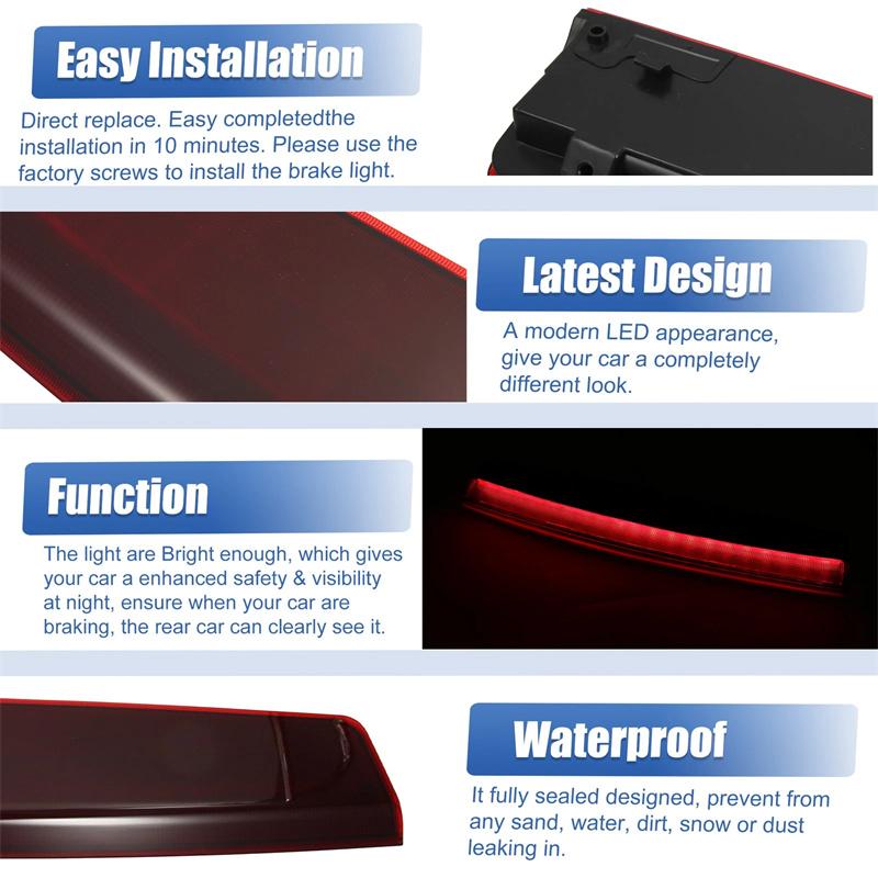 Xfg000040 Luz de Freno LED Adicional de Tercera Posición para Coche Para Range Rover L322 Para Vogue 2002-2012 Lámpara de Freno Adicional de Montaje Alto Trasera