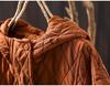 Chaqueta de Algodón con Capucha Acolchada de Diamantes para Mujer - Petite, Holgada, Informal, Ligera, Tendencia Invierno 2025