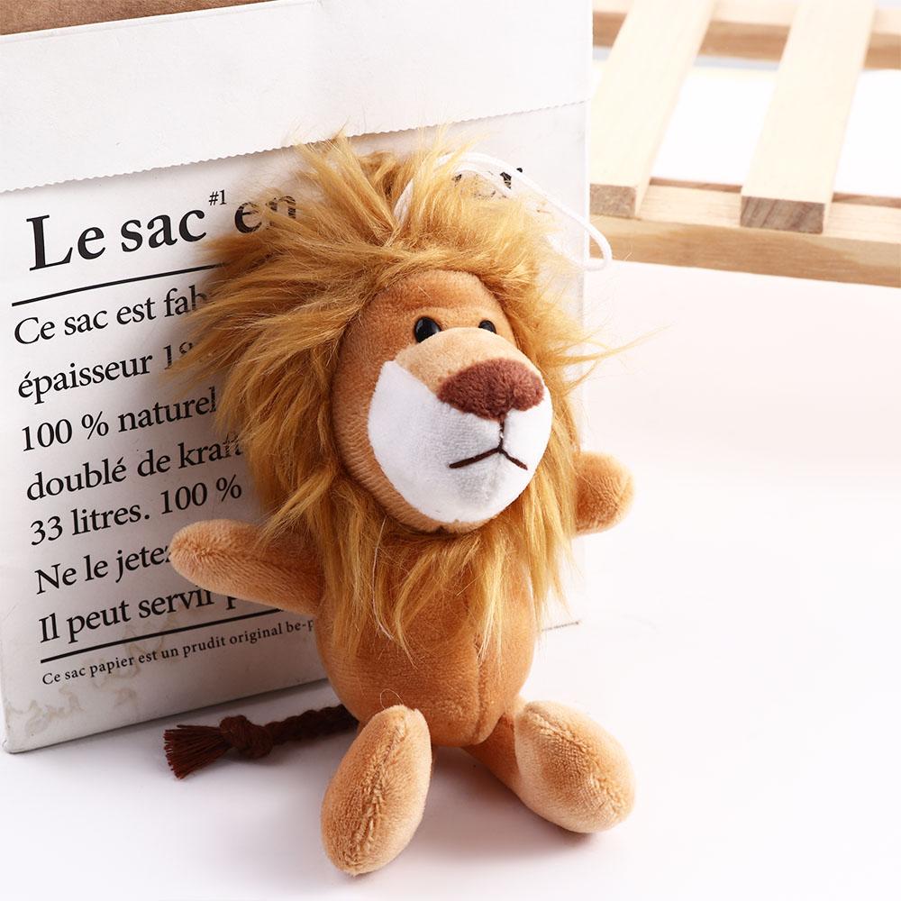 Kids Toy Key Ring Car Keyring Key Chain Jewelry Plush Keychain Plush Doll Keychain Little Lion Doll