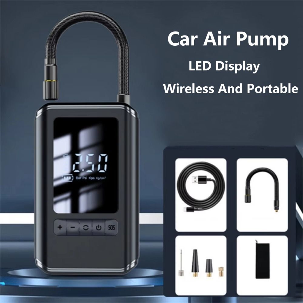 USB Rechargeable Electric Air Pump Wireless Motorcycle Air Inflator Portable Car Air Pump