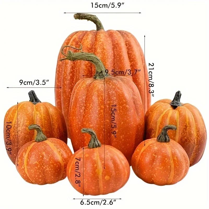 Halloween Artificial Pumpkin Model Simulated Pumpkin Decoration Garden Yard Table Halloween Party Thanksgiving Home Decor
