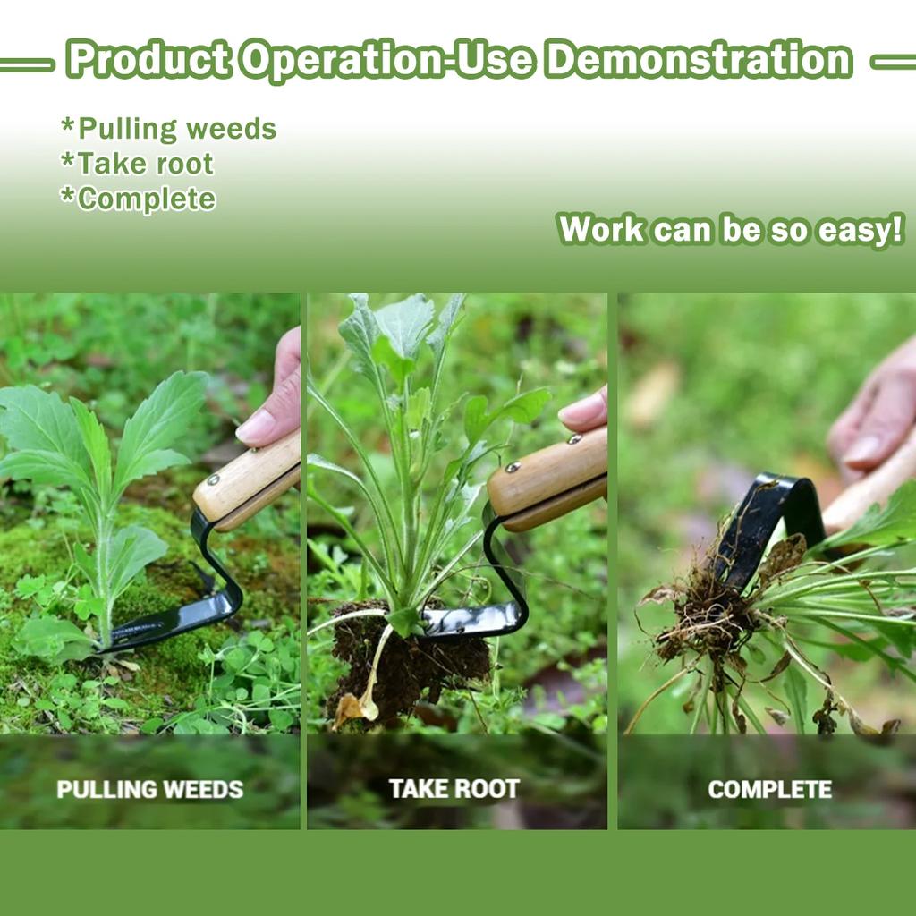 Effortless Weed Removal Tool - T TOVIA Handheld Dandelion Puller & Garden Fork, Durable Metal Construction for Lawn Care