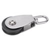 Stainless Steel Shell Dual Bearings Mute Pulley Block Nylon Wheel Groove 360 Degree Rotation