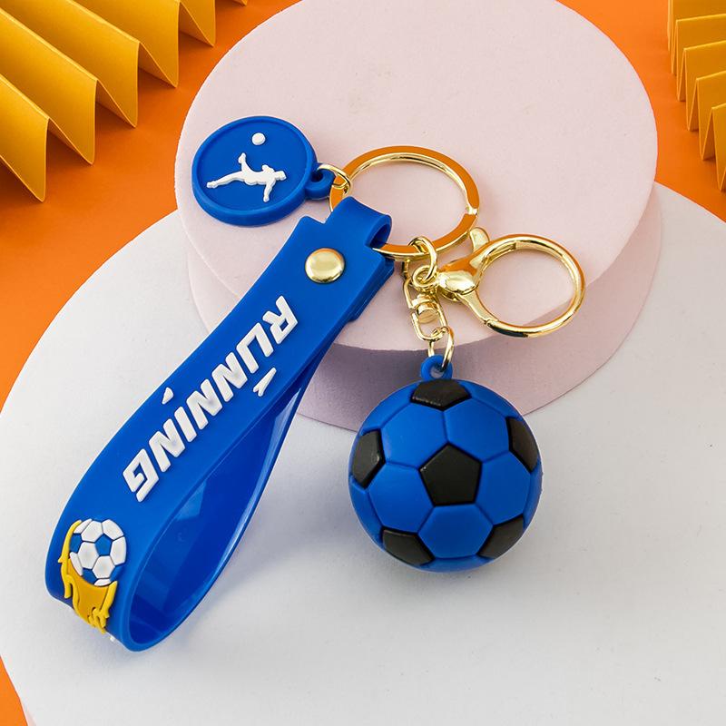 Football Cup Mini Simulation Football Keychain Pendant Soft Rubber Car Backpack Hanging Decoration Sports Meeting Small Gift