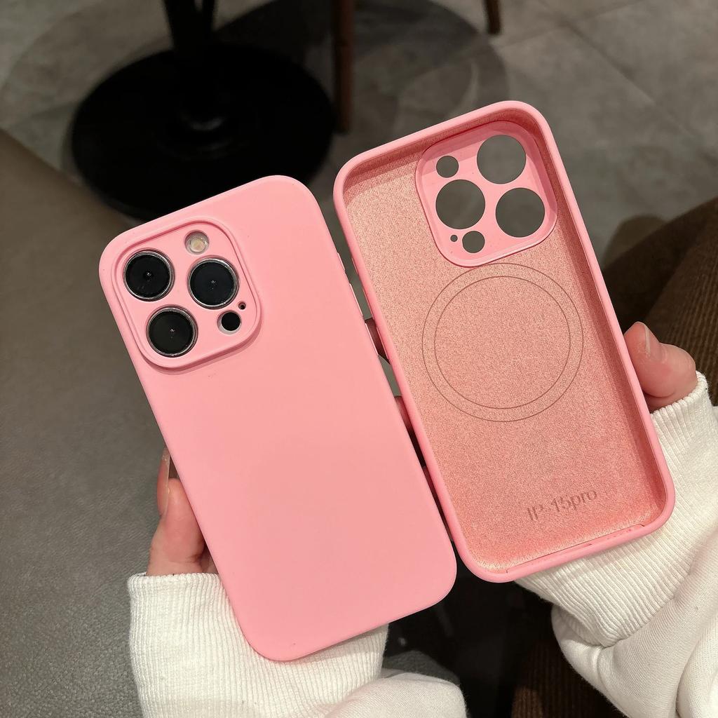 Original Liquid Silicone For Magsafe Case For iPhone 17 16 15 14 12 13 17 Pro Max Air Magnetic Wireless Charge Soft Skin Cover
