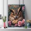 Owl and roses Pattern  3pcs 100% Round Full Drill 5D DIY Diamond Painting Embroidery Cross Stitch Rhinestone Décor