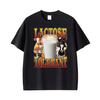 Lactose Tolerant Retro Milk 90s Funny Graphic T Shirts Men Women Harajuku Fashion Oversized T Shirt 100% Cotton O-Neck Tee Shirt