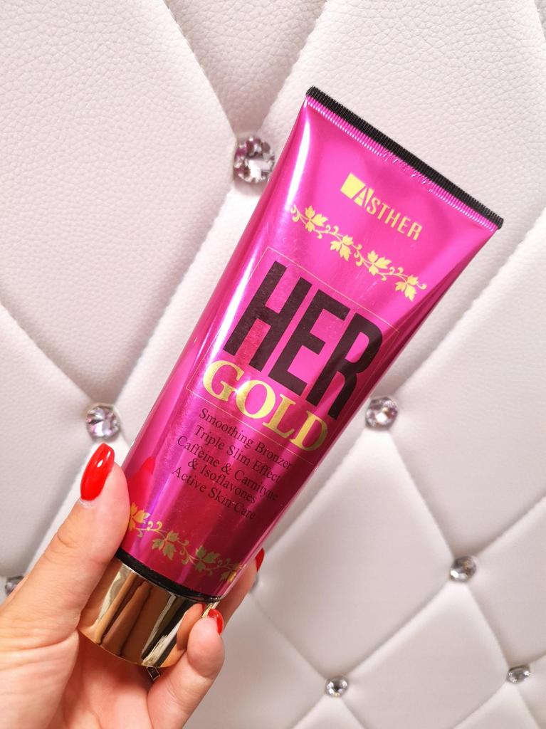 Asther Her Gold Strong Tanning Bronzer Lotion for Women X2pcs