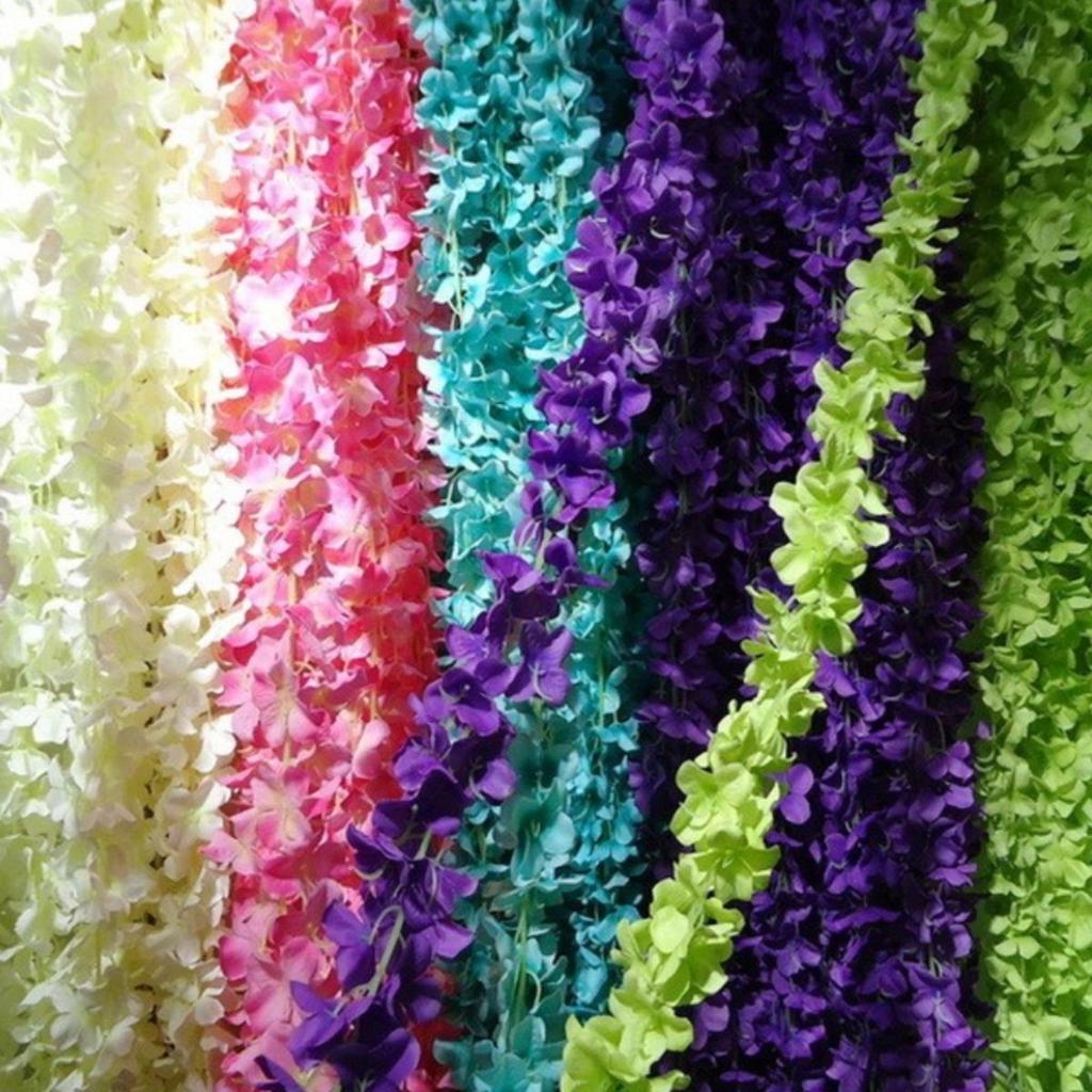 Silk Wisteria Flower Vine for Wedding Decor and Ceiling Hanging