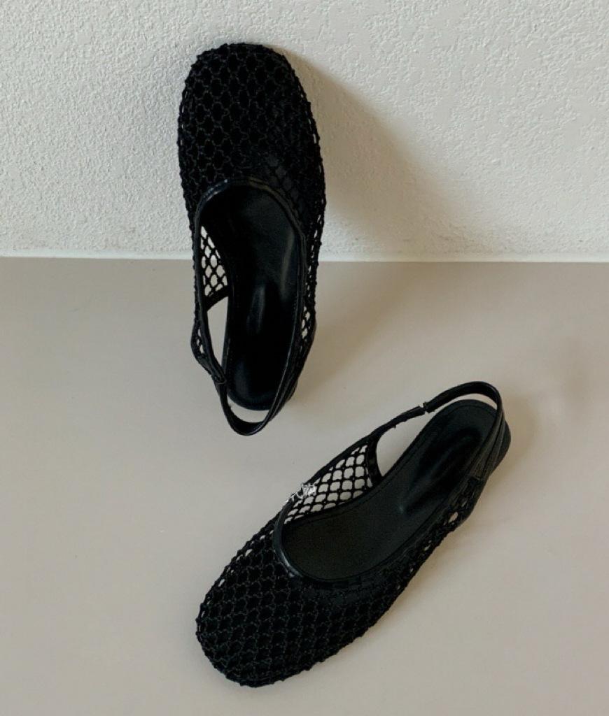 

Версия из овчины~ нишевая плетеная вручную рыболовная сетка сумка сандалии с головкой женские летние на плоской подошве с задником кожаные прохладные тапочки 40