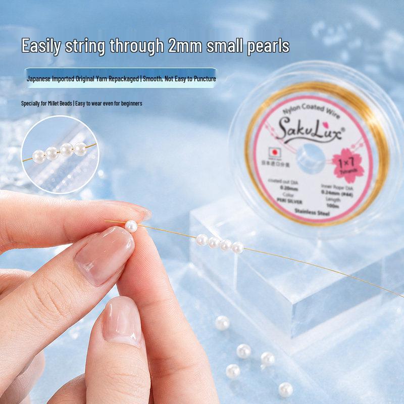 Ultra-Fine Steel Wire & Soft Thread for Pearl Necklace and Bead Bracelet DIY