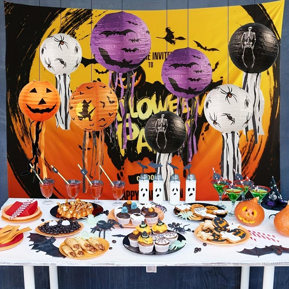 Halloween Paper Lantern - Round Strap Shaped Folding Pumpkin for a Spooky Atmosphere for Christmas and Halloween Parties