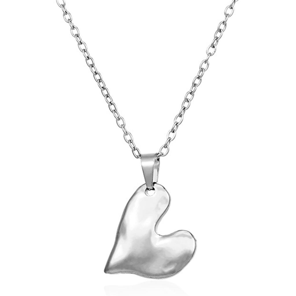 Elegant Love Heart Necklace Pendant Charm Neck Chain Jewelry with Stainless Steel Chain for Everyday Wear