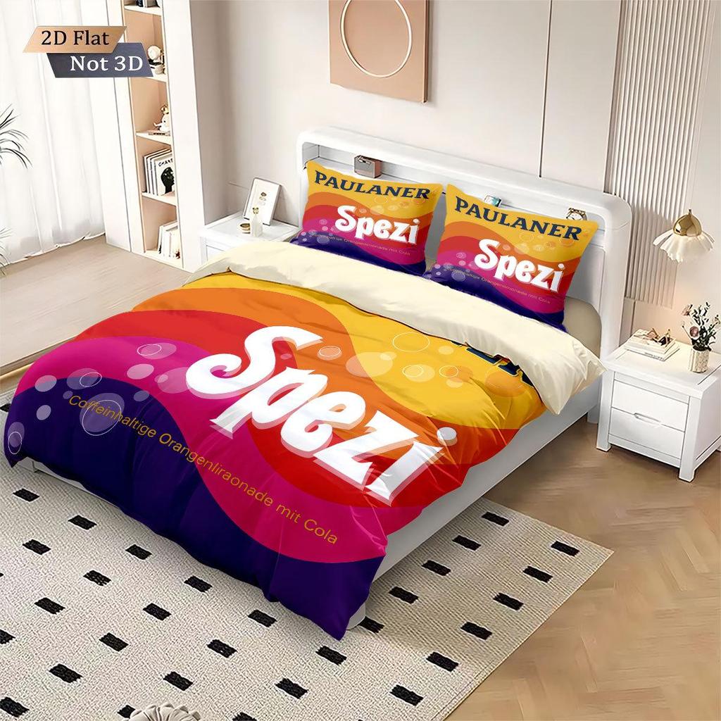 Paulaner Spezi Vintage Color Block 3-Piece Bedding Set (Duvet Cover & Pillowcase)