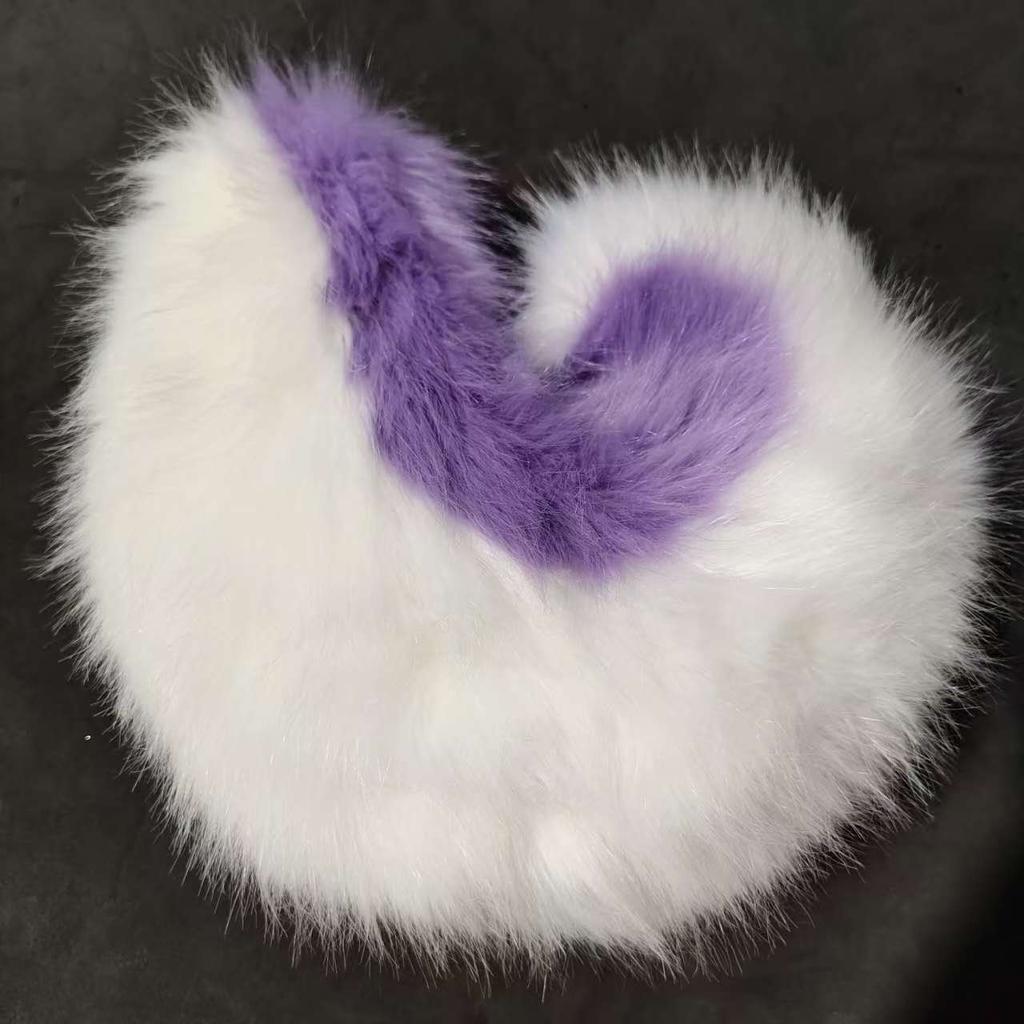 New Furry Big Curly Shiba Inu Tail Wolf Tails Fursuit Girl Plush Faux Fur Wolf Tail Fancy Dress Anime Lolita Cosplay Accessories