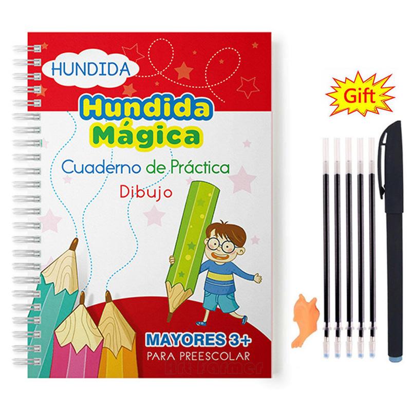 Learning Books For Children Spanish Calligraphy Notebook English Montessori Magic Book Mathematical Copybooks Notebooks Kids Quality