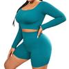Seamless Yoga Suit Two-Piece Set For Women, Running And Fitness, Hip Lifting, Tight Fitting, Quick Drying Exercise And Fitness Set For Women