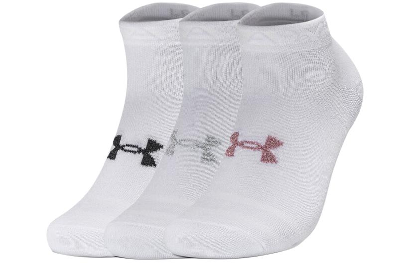 Under Armour Essential Ankle Socks Unisex 3 Pack White 1382958-100 L