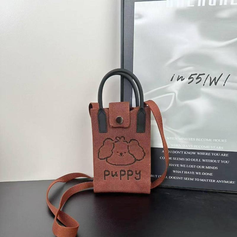 Premium Sense Ns Mobile Phone Bag New Cartoon Knitted Bag Dopamine Niche Versatile Messenger Shoulder Bag Handbag