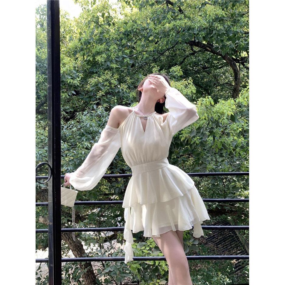 Gothic Goth Harajuku Sexy Slip Dress Ruffles Y2k Streetwear Dark Punk Cake Dresses Party Korean Fashion Summer