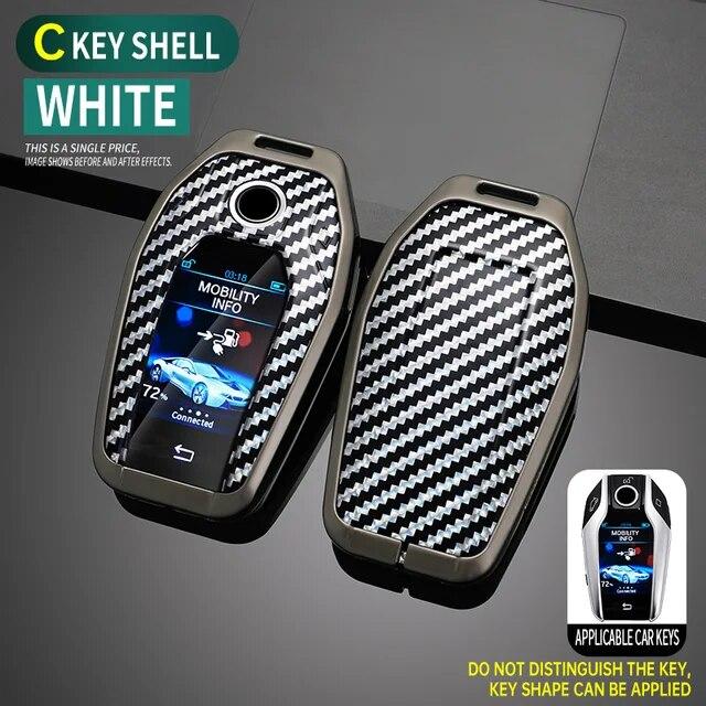 Carbon Fiber Zinc Alloy Car Key Case Cover for BMW 5 7 Series G12 G11 G30 G32 G31 I8 I12 I15 G01 X3 G02 X4 G05 X5 G07 X7 Car Bag