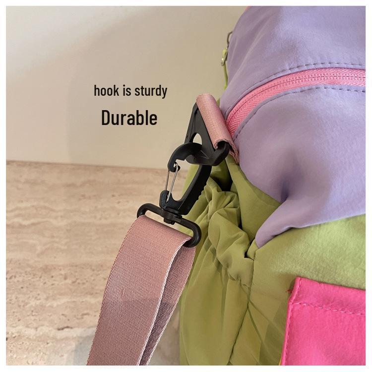 Colorful Gym Bag with Shoe Compartment - Large Capacity, Multi-functional Travel Bag for Girls and Students