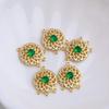 14k Gold-Plated Copper Zircon Pendant for DIY Necklace or Earrings.