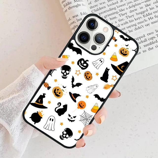Halloween Aesthetic Phone Case For iPhone 17 Air 16 15 14 plus 12 13 Pro max Soft Bumper Shell Cover coque
