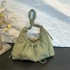 Casual Nylon Foldable Solid Shoulder Bags Large Capacity Simple Versatile Portable Crossbody Bags