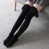 Sexy Solid Color Over The Knee Long Socks Women Thigh High Stockings Japanese Lolita Ruffles Lace Anime Cosplay Hosiery