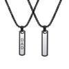 Vertical Pendant Necklace for Men Boys,Stainless Steel Geometric Long Pendant Necklaces,Father Dad Jewelry Gifts
