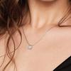 Korean Style Pendant Necklace for Women Square Cut Crystal Choker Chain Simple Gold Color Necklaces Accessories Jewelry N505