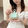 Plaid Earphone Bag Print Small Cosmetic Bag Card Holder Floral Organizer Bags  Women