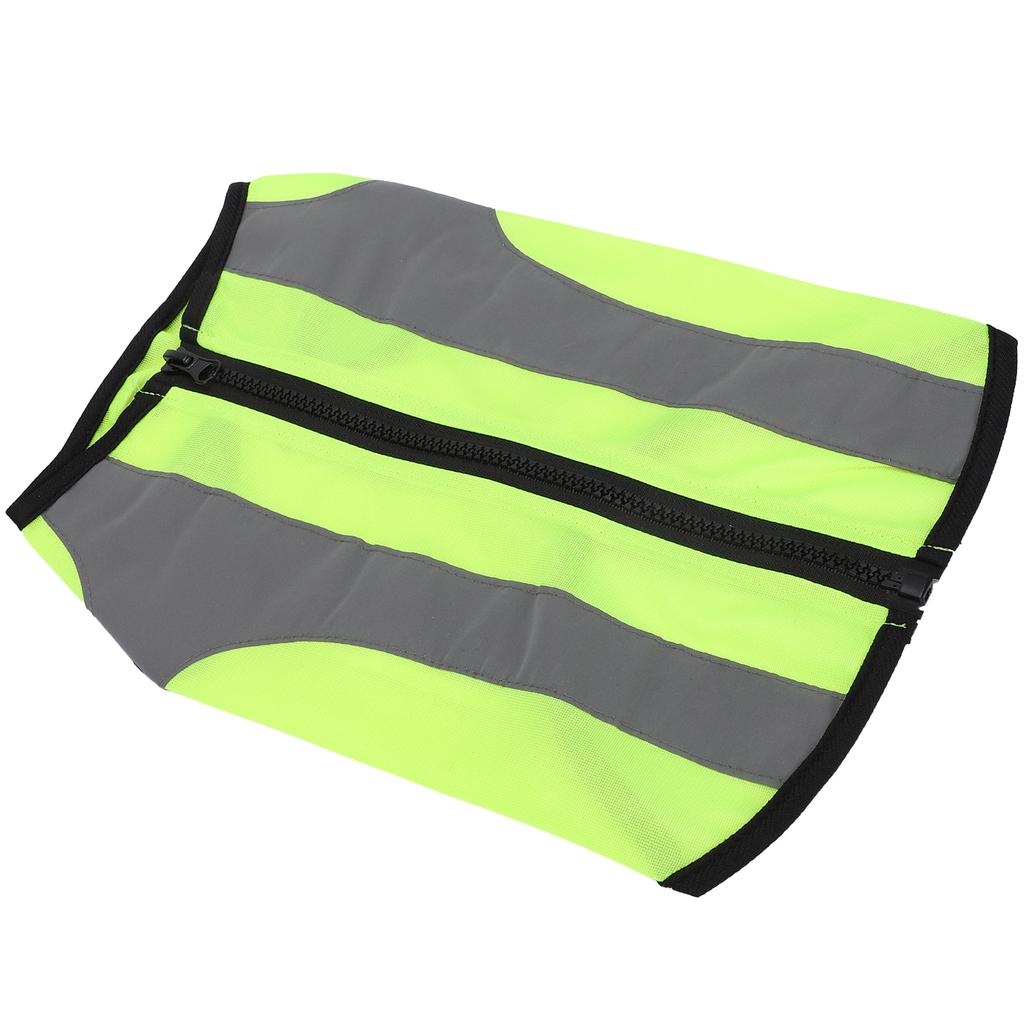 Pet Night Safety Clothing Glowing Jacket Lightweight Reflective Vest Zipper for DogsFluorescence
