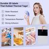 Embossing Label Maker Machine with 6 Tapes, Old School Embosser Labeler with 6 Rolls 3D Embossing Label Waterproof for Office and DIY- Purple