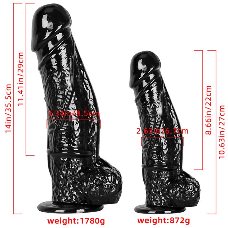 8.5cm Oversized Super Long Thick Simulation Fake Big Penis Ashes Anal Plug Backyard Chrysanthemum Toy Dildo