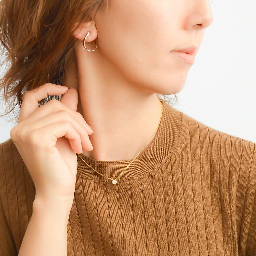 [Naot Schmuck] Damen Gold Creolen, Hypoallergen, Kainari Creolen mit Stecker