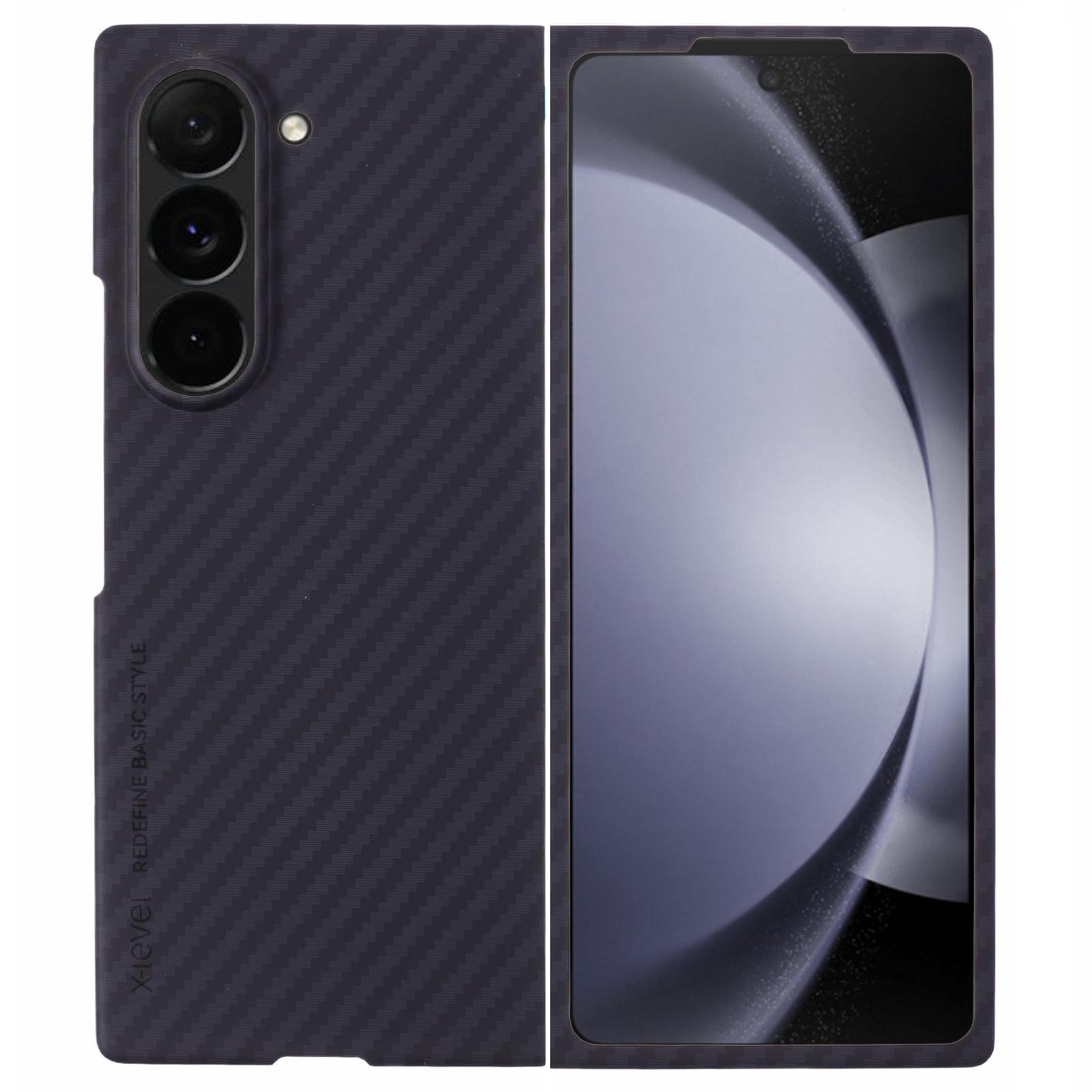 

X-LEVEL для Samsung Galaxy Z Fold6 5G чехол для телефона PC чехол для мобильного телефона с текстурой из углеродного волокна чехол для телефона A