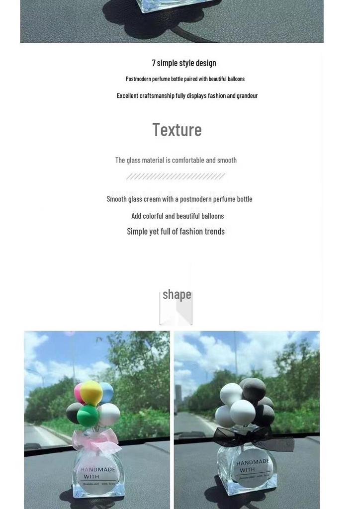 Creative Car Accessories: Cute Confession Balloons & Perfume Ornaments for Interior Decoration