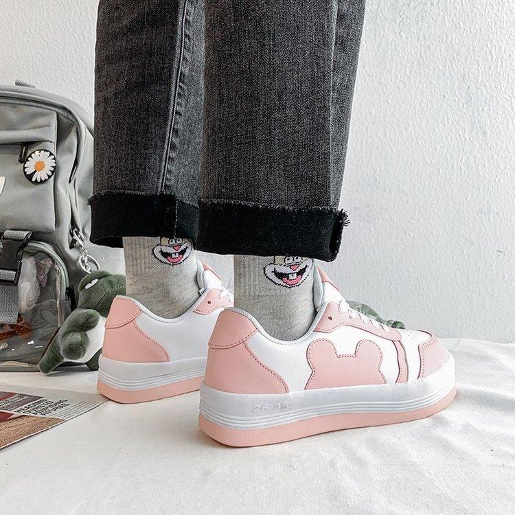 Board shoes women's mixed batch 2025 winter new rubber muffin soft sole panda color matching casual sports shoes women's mixed batch