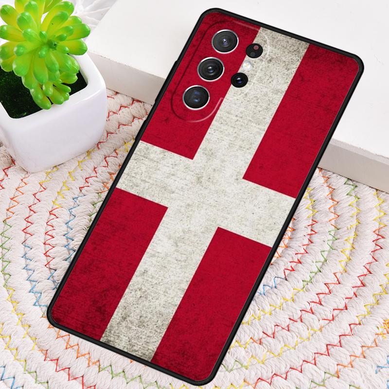 Dänemark Flagge Handyhülle für Samsung Galaxy note 10 pro S26 Ultra S23 S24 FE S25 S21 S22 PLUS stoßfest Hülle