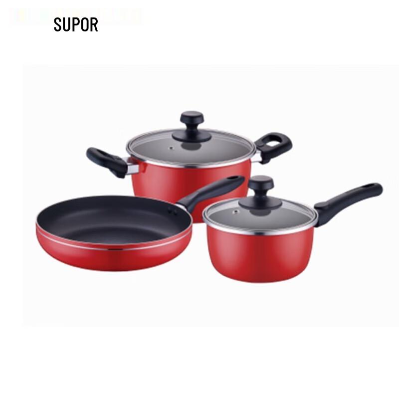 Supor China Red Non-stick Cookware Set