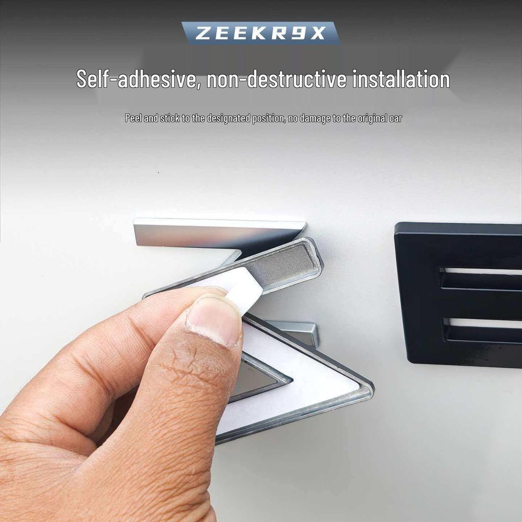 Black Decorative Covers for 9X Car Emblems, Metal Protection Mod Accessories
