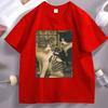 Tattoo Cat Meme T Shirt Casual Cotton Short Sleeve Graphic Tees Streetwear High Quality Casual Men's Clothes Y2k Streetwear